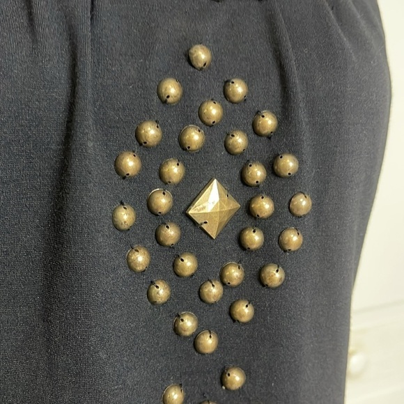 Eci Women’s Studded Black Stretch Cocktail Dress Sleeveless No size tag NWT - Picture 4 of 12